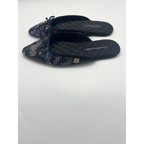 Banana Republic Pointy-Toe Slippers Zebra Watercolor Floral Print Sz 6.5 - 7.5 - Picture 3 of 7